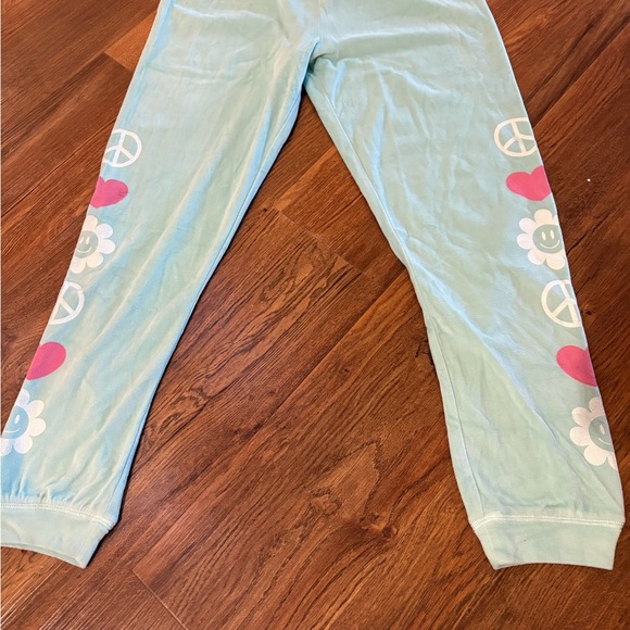 NWT P.J. Salvage Blue Peace and Heart Pajama Set - Picture 2 of 9